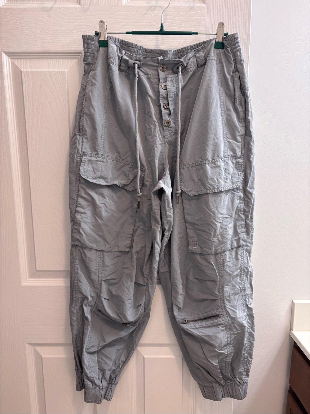 FP Movement Light Gray Cargo Parachute Joggers